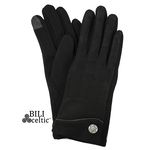 ACCESSORIES LADIES CELTIC BUTTON GLOVES - Black