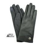 ACCESSORIES LADIES CELTIC BUTTON GLOVES - Charcoal