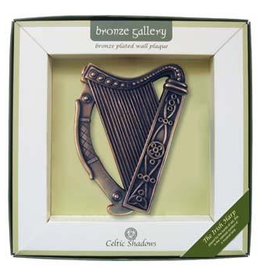 PLAQUES & GIFTS CELTIC BRONZE GALLERY WALL PLAQUE - Irish Harp