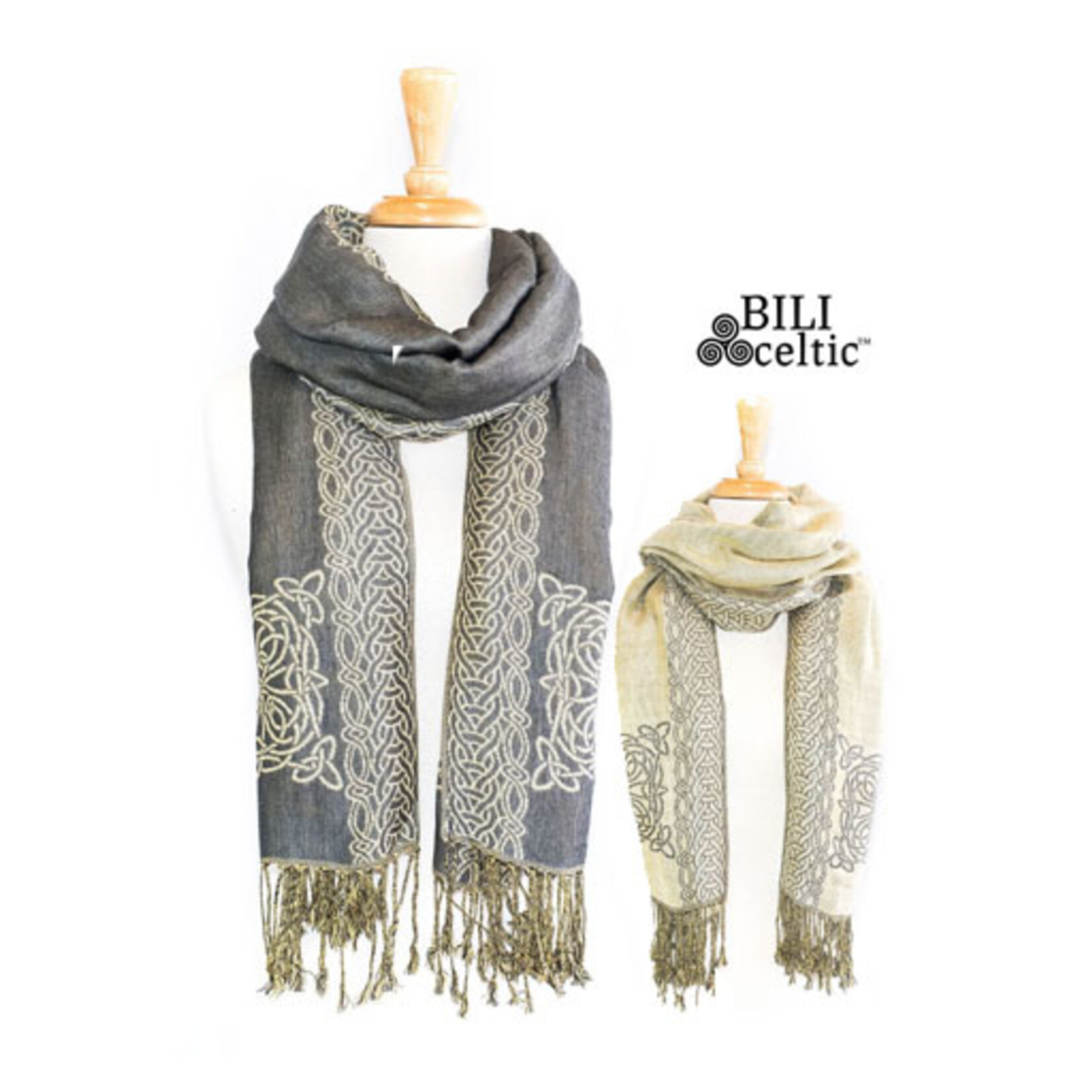 ACCESSORIES PASHMINA STYLE CELTIC KNOT SCARF - Mary