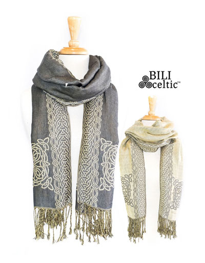 ACCESSORIES PASHMINA STYLE CELTIC KNOT SCARF - Mary