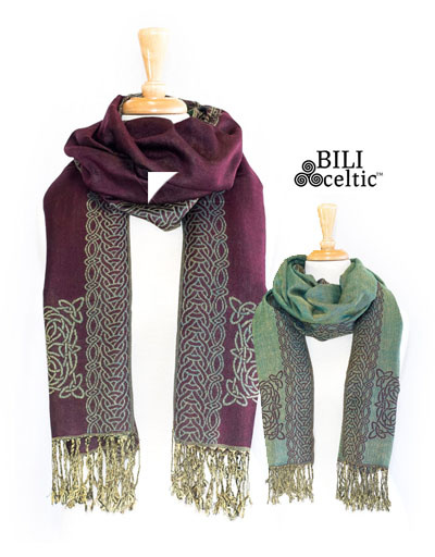 STA Online Shop. Stunning Velvet Scarf with Celtic Scarf Ring