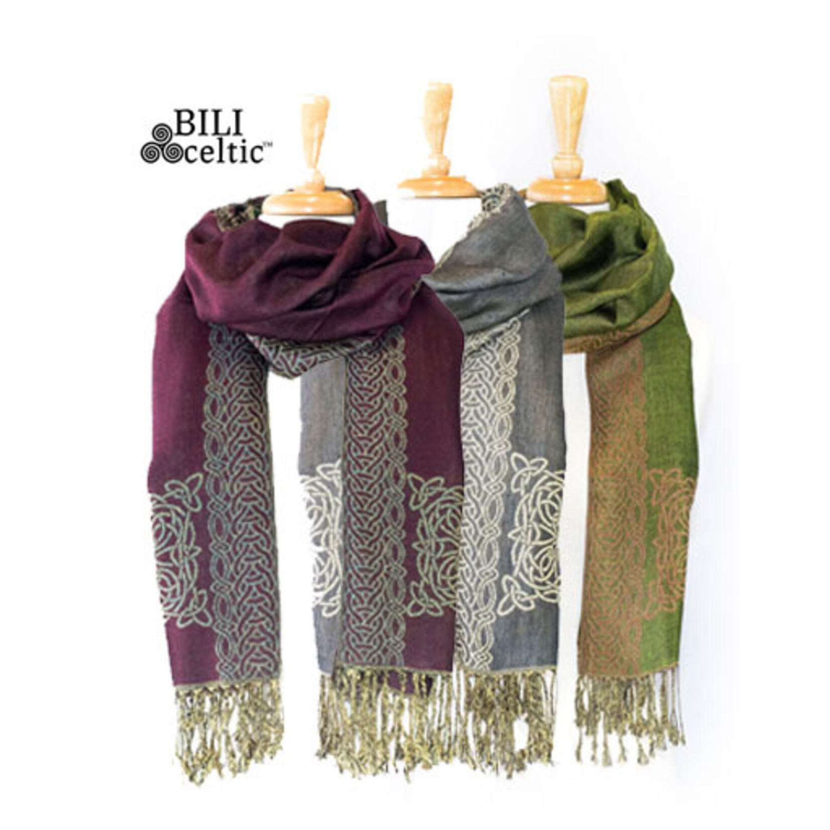 ACCESSORIES PASHMINA STYLE CELTIC KNOT SCARF - Mary