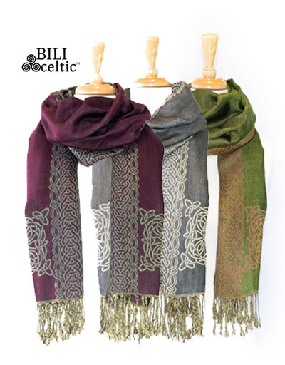 ACCESSORIES PASHMINA STYLE CELTIC KNOT SCARF - Mary