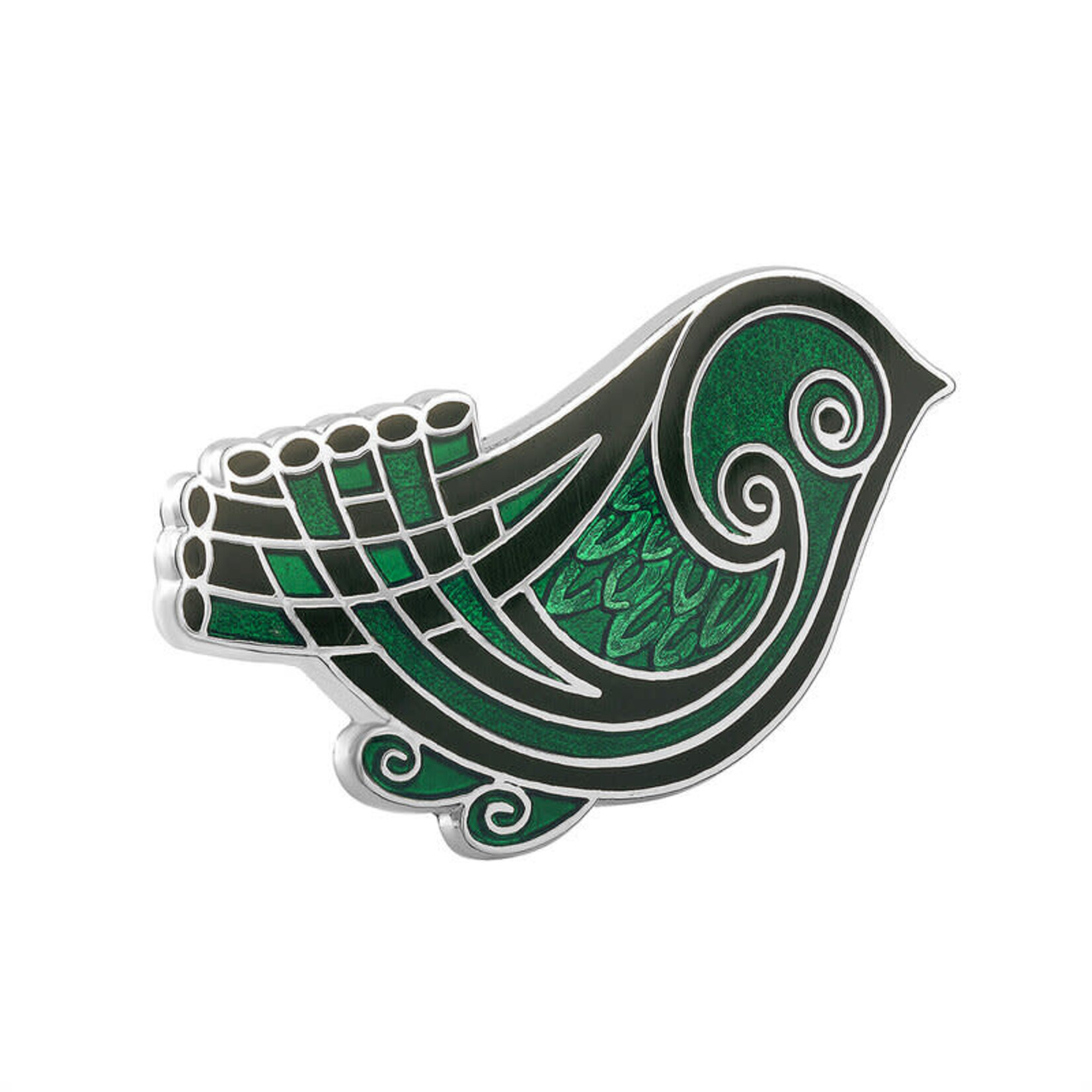 PINS & BROOCHES SOLVAR BOOK of KELLS BROOCH - Green Bird