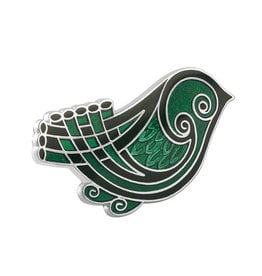 PINS & BROOCHES SOLVAR BOOK of KELLS BROOCH - Green Bird