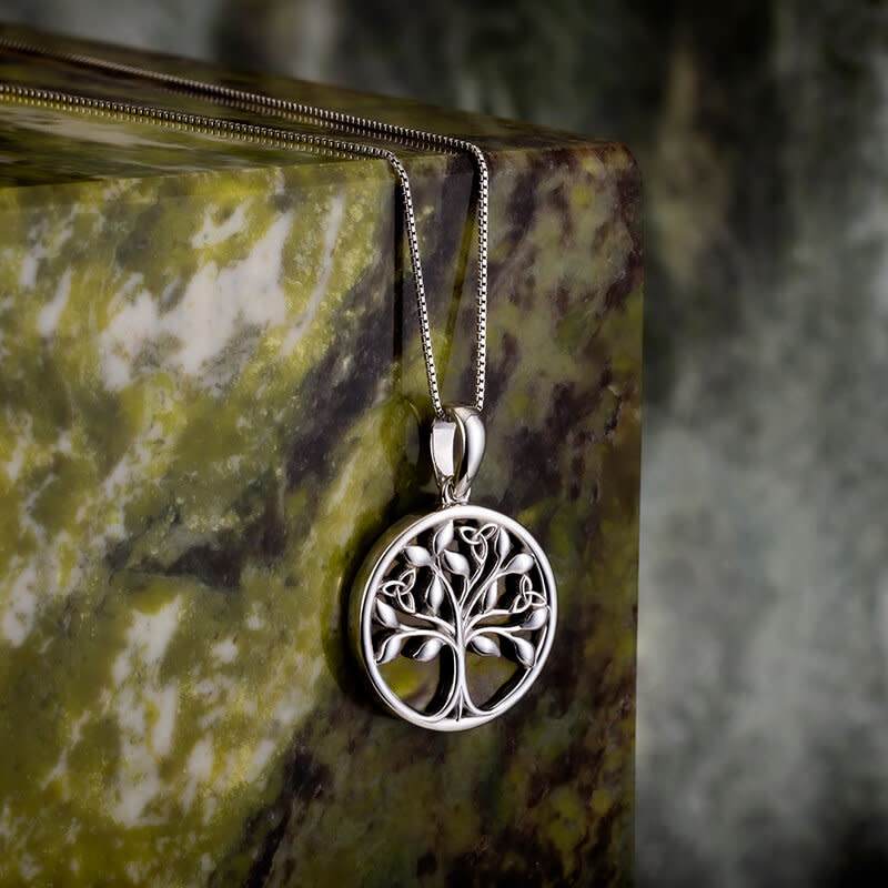 PENDANTS & NECKLACES SOLVAR STERLING & CONNEMARA TREE of LIFE PENDANT