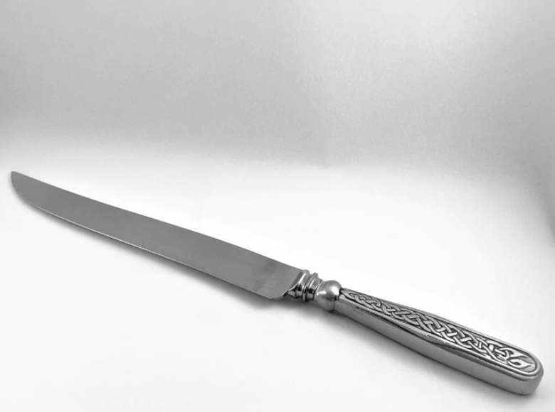 WEDDING ACCESSORIES MULLINGAR PEWTER WEDDING CAKE KNIFE - Celtic Knot