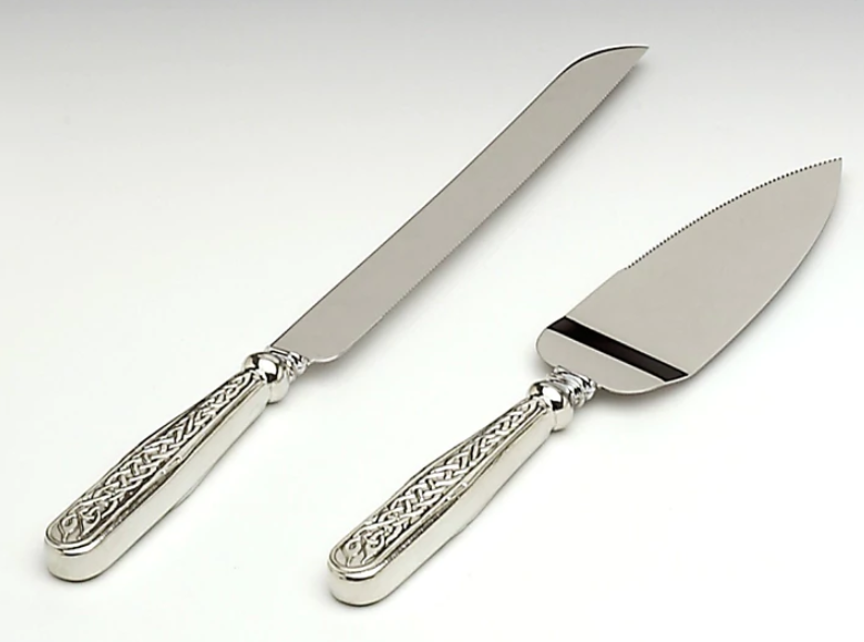 WEDDING ACCESSORIES MULLINGAR PEWTER WEDDING CAKE KNIFE - Celtic Knot
