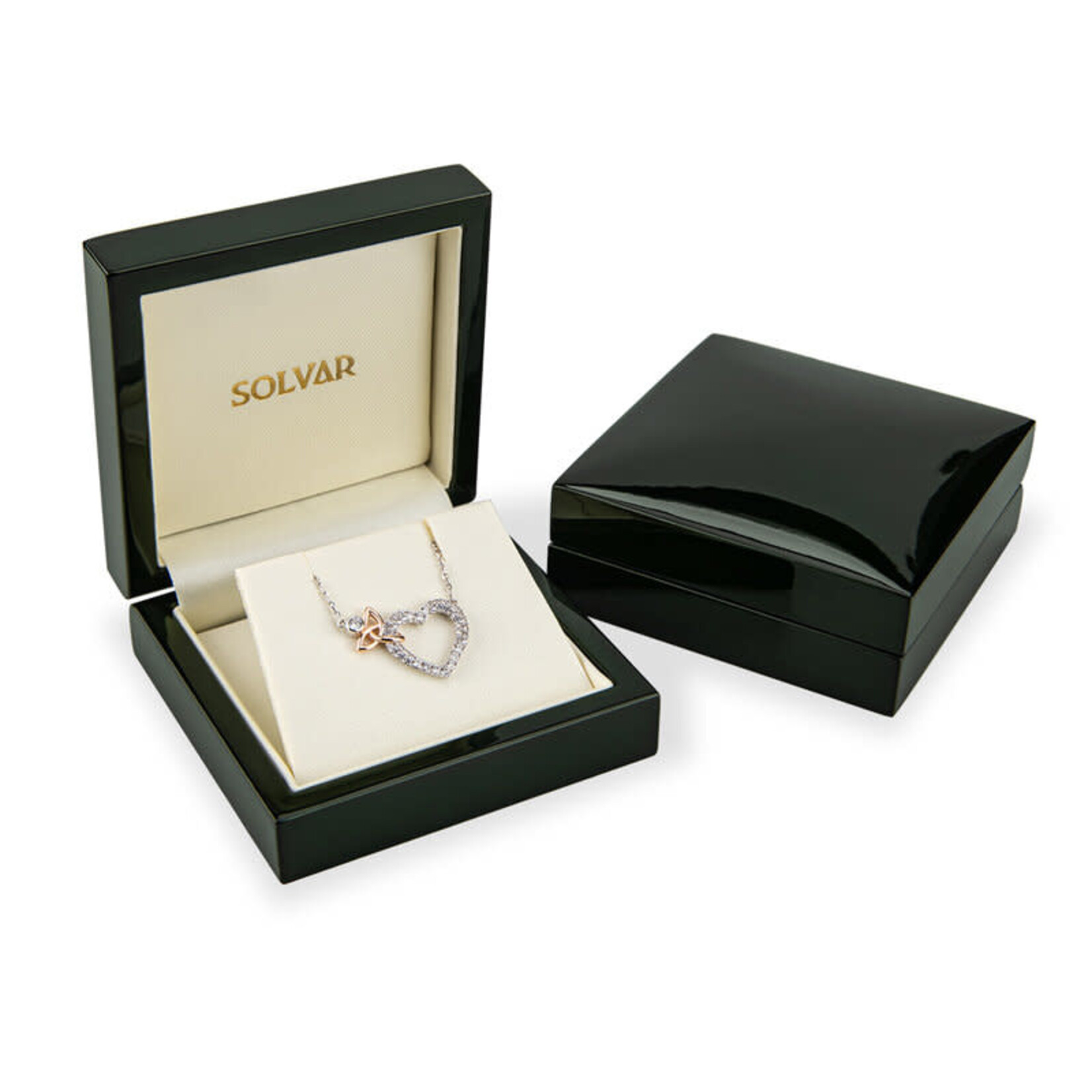 PENDANTS & NECKLACES SOLVAR CELTIC CRYSTAL HEART PENDANT