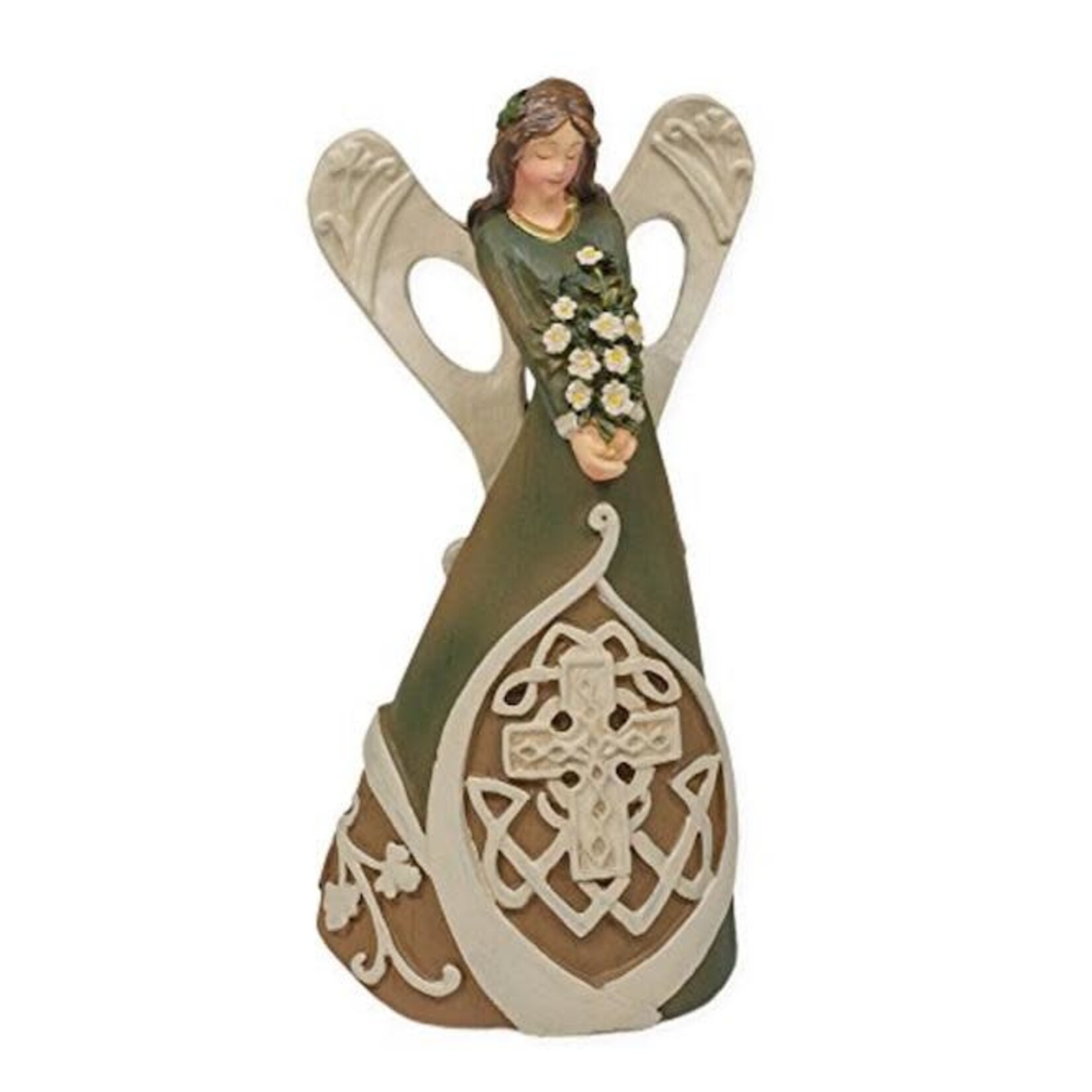 ANGELS WOOD-CUT IRISH ANGEL FIGURINE