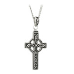 PENDANTS & NECKLACES SOLVAR STAINLESS STEEL LRG CELTIC CROSS PENDANT