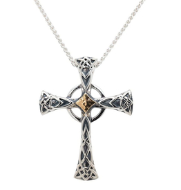 CROSSES KEITH JACK STERLING & 10K CELTIC CROSS - Large