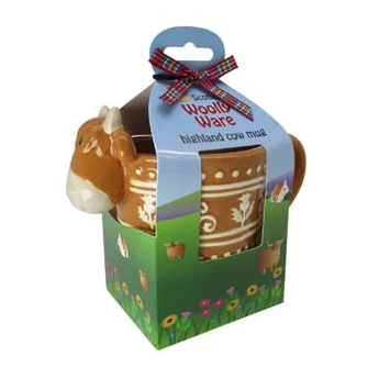 KITCHEN & ACCESSORIES SCOTTISH “WOOLLY WARE” COW MUG