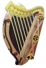 DECOR ISLANDCRAFT WOOD WALL ART - Irish Harp