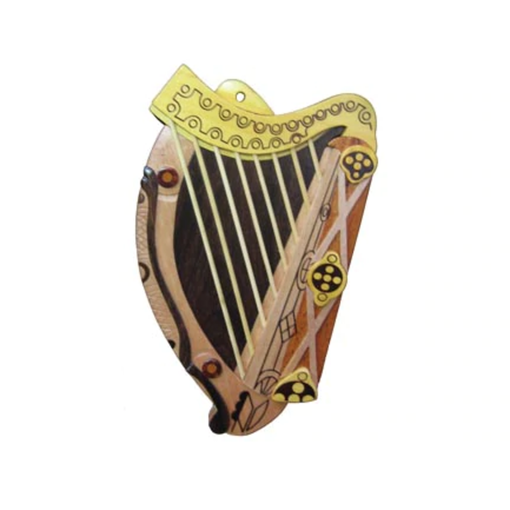 DECOR ISLANDCRAFT WOOD WALL ART - Irish Harp