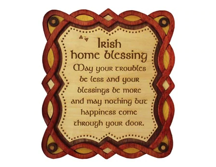 DECOR ISLANDCRAFT WOOD WALL ART - Irish Home Blessing