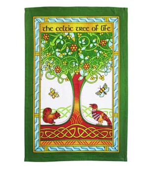 KITCHEN & ACCESSORIES CELTIC CLARA TEA TOWEL & POT HOLDER - TREE of LIFE
