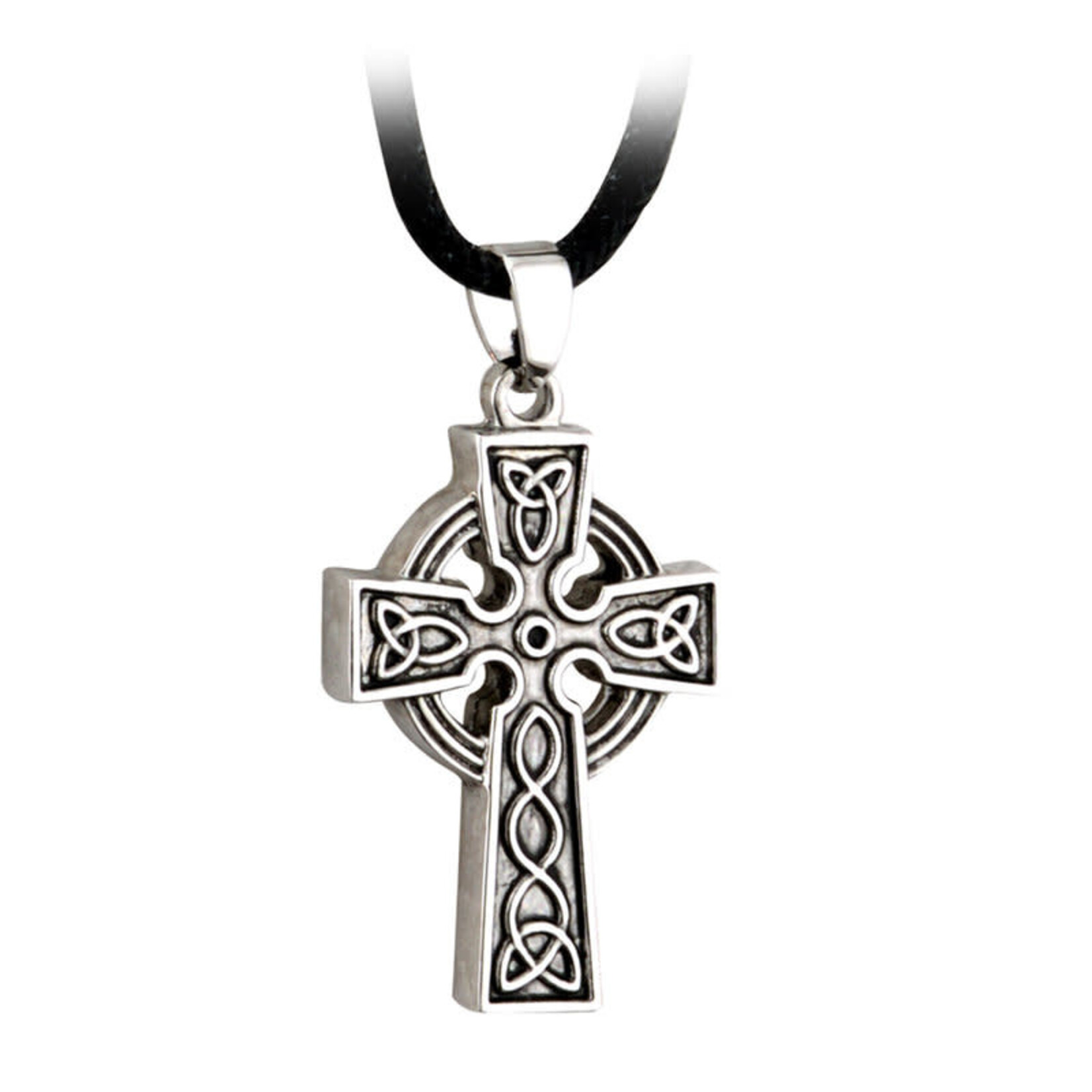 PENDANTS & NECKLACES SOLVAR PLATED ANTIQUED CELTIC CROSS PENDANT w. Rope Chain