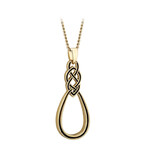 PENDANTS & NECKLACES SOLVAR GOLD PLATE ANTIQUED CELTIC KNOT PENDANT