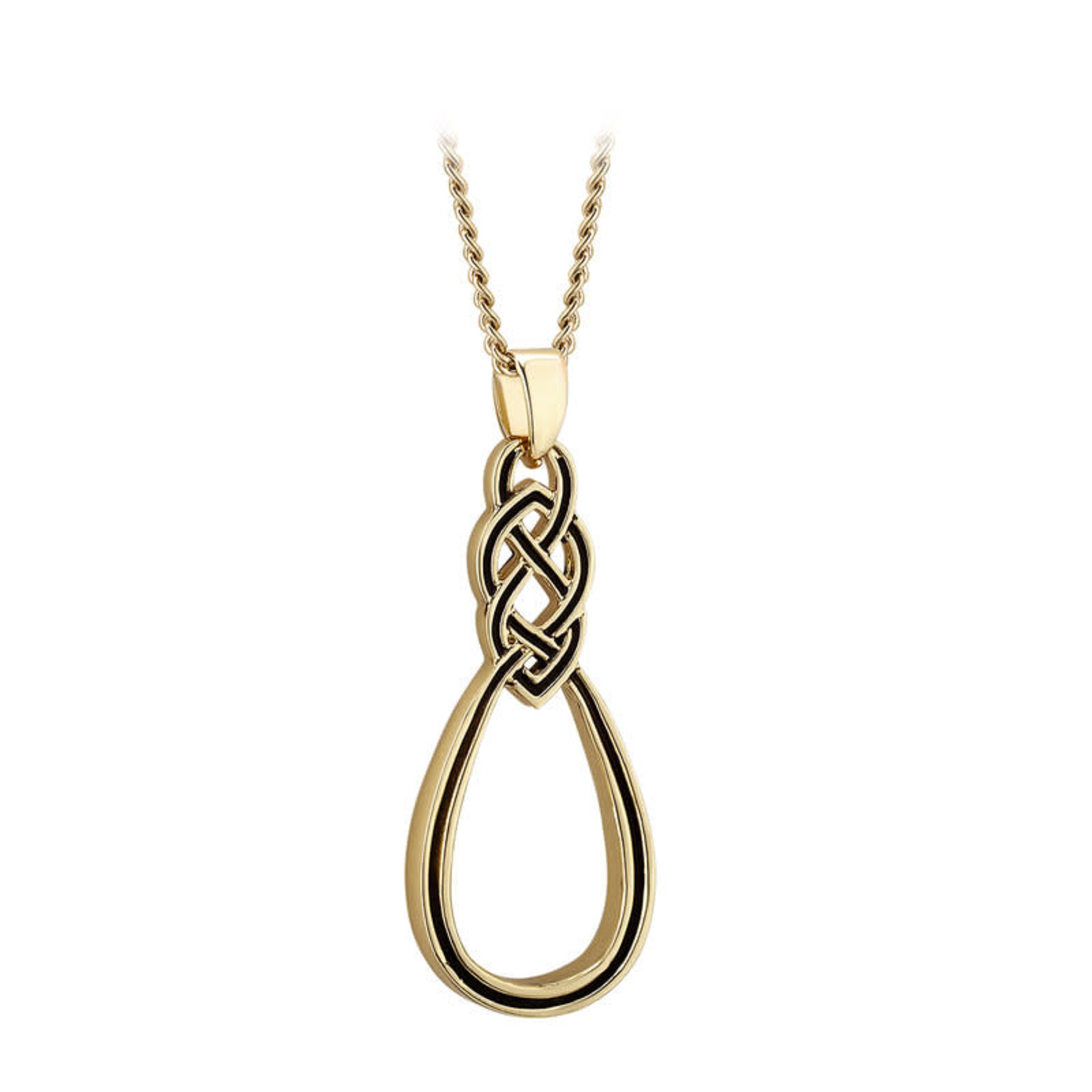 PENDANTS & NECKLACES SOLVAR GOLD PLATE ANTIQUED CELTIC KNOT PENDANT
