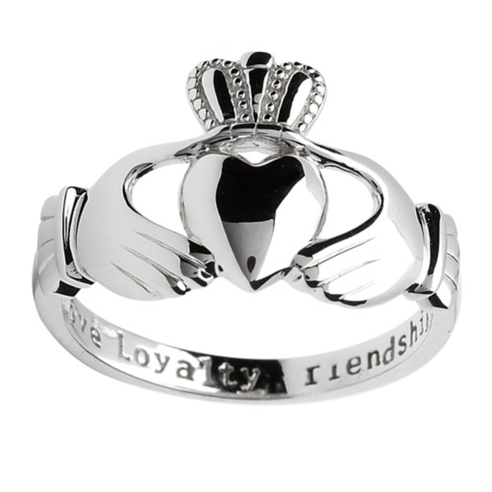 RINGS SHANORE STERLING GENTS HEAVY CLADDAGH RING