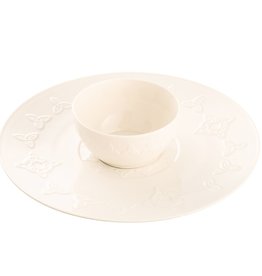 PLATES, TRAYS & DISHES BELLEEK TRINITY KNOT CHIP & DIP SET