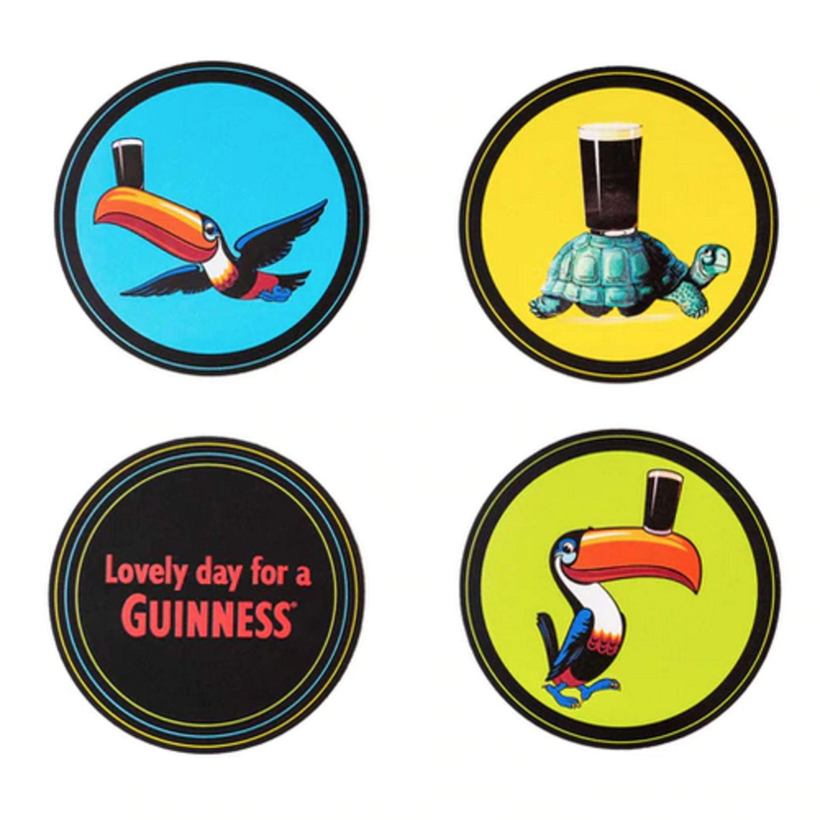 BAR GUINNESS TOUCAN COASTERS - Set of 4