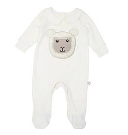 BABY CLOTHES CREAM SHEEP - ORGANIC COTTON ROMPER