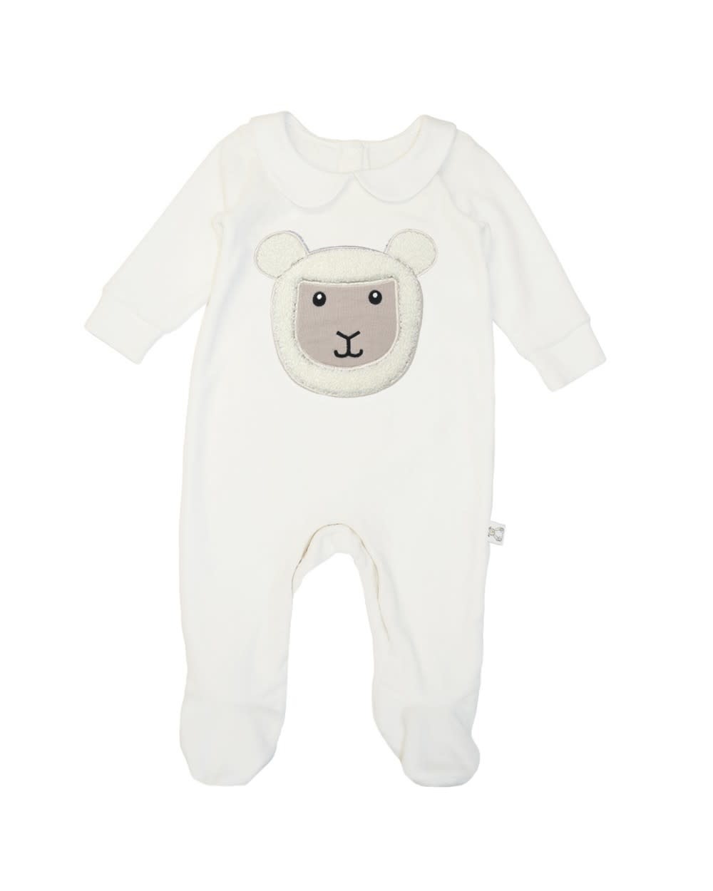 BABY CLOTHES CREAM SHEEP - ORGANIC COTTON ROMPER