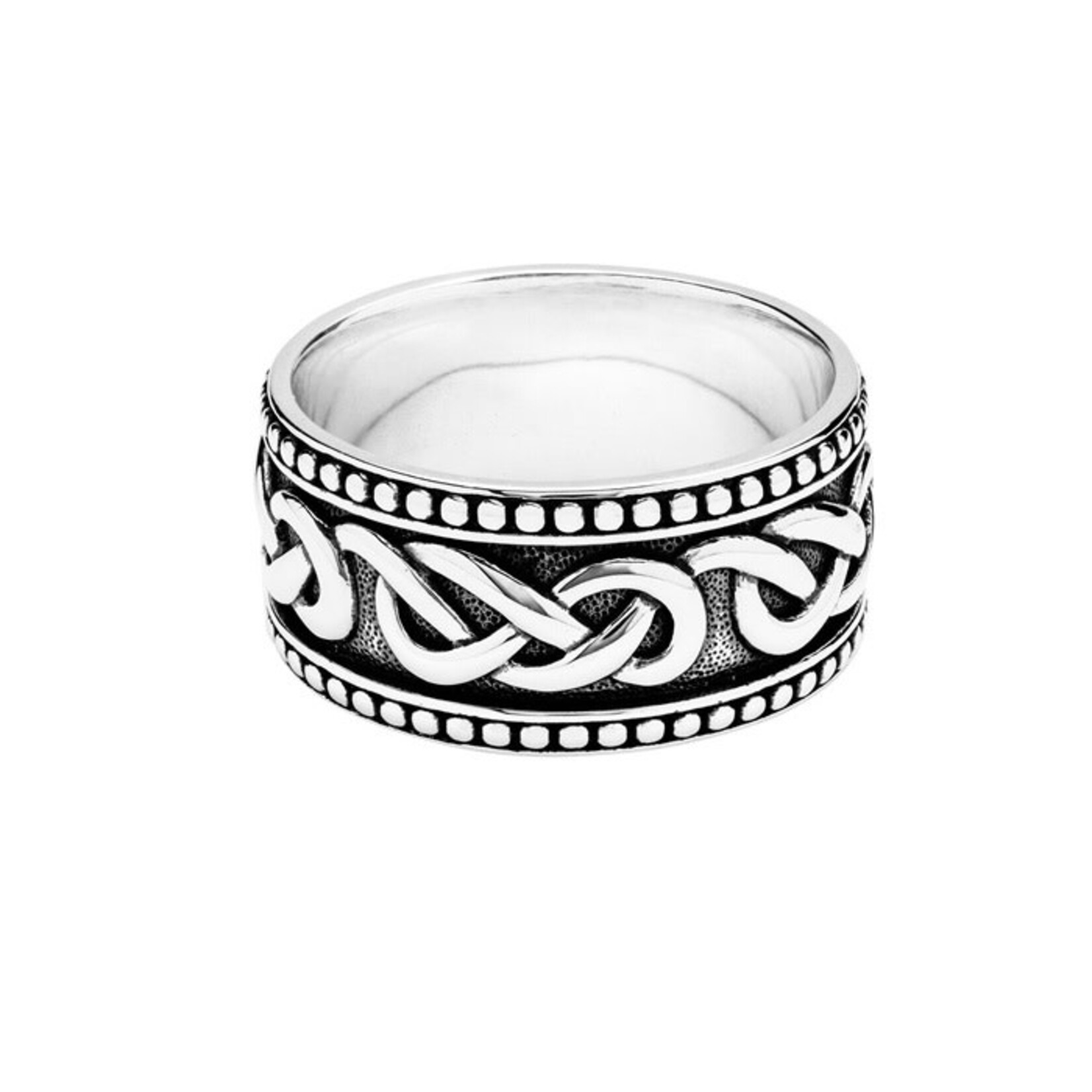 RINGS SHANORE STERLING GENTS CELTIC BAND - Earth Collection