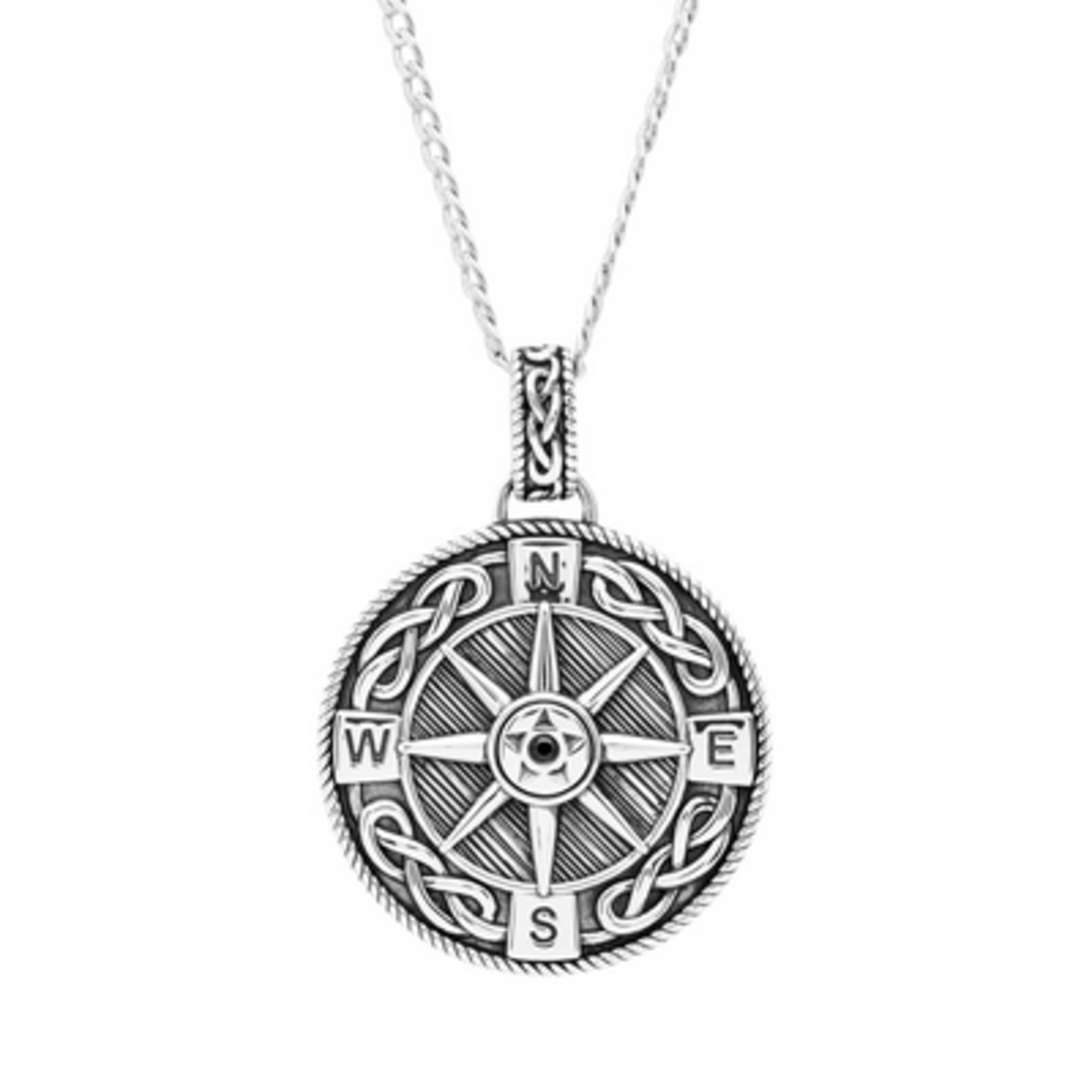 PENDANTS & NECKLACES SHANORE STERLING GENTS CELTIC COMPASS PENDANT - Earth Collection