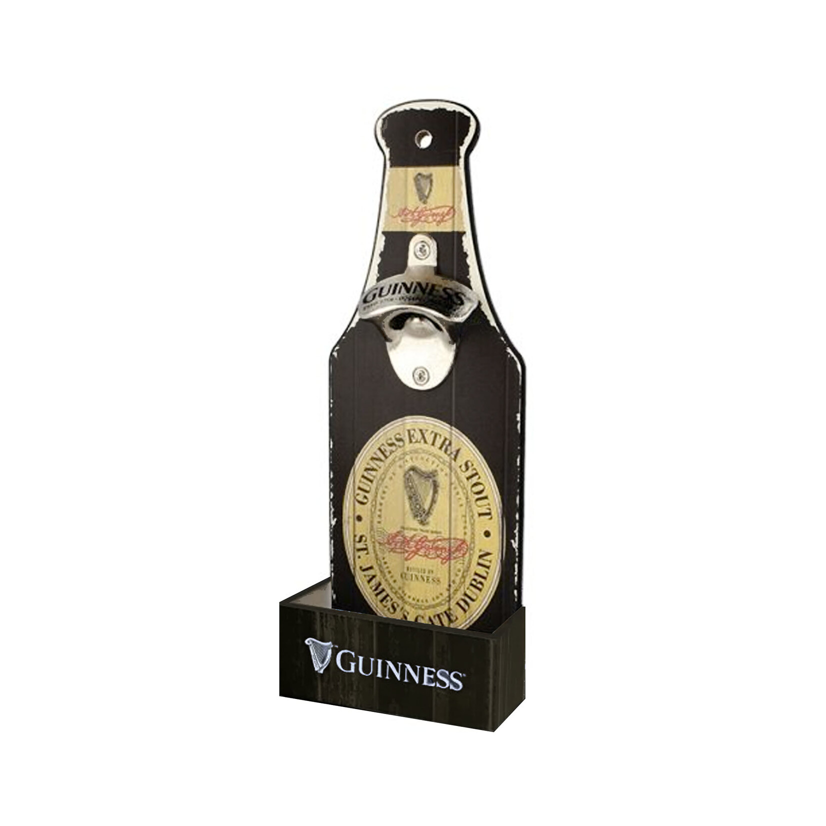 BAR GUINNESS NOSTALGIC WALL MOUNT OPENER & CATCHER
