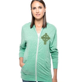 SWEATSHIRTS CELTIC CROSS LIGHT-WEIGHT ZIP-UP HOODIE