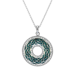 PENDANTS & NECKLACES KEITH JACK WINDOW to the SOUL PENDANT - Green Enamel & CZ