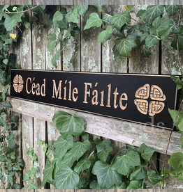 PLAQUES, SIGNS & POSTERS “CEAD MILE FAILTE” CARVED WOOD SIGN