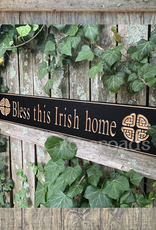 PLAQUES, SIGNS & POSTERS "BLESS THIS IRISH HOME” CARVED WOOD SIGN