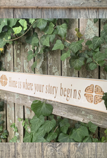 PLAQUES, SIGNS & POSTERS “HOME IS WHERE...” CARVED WOOD SIGN
