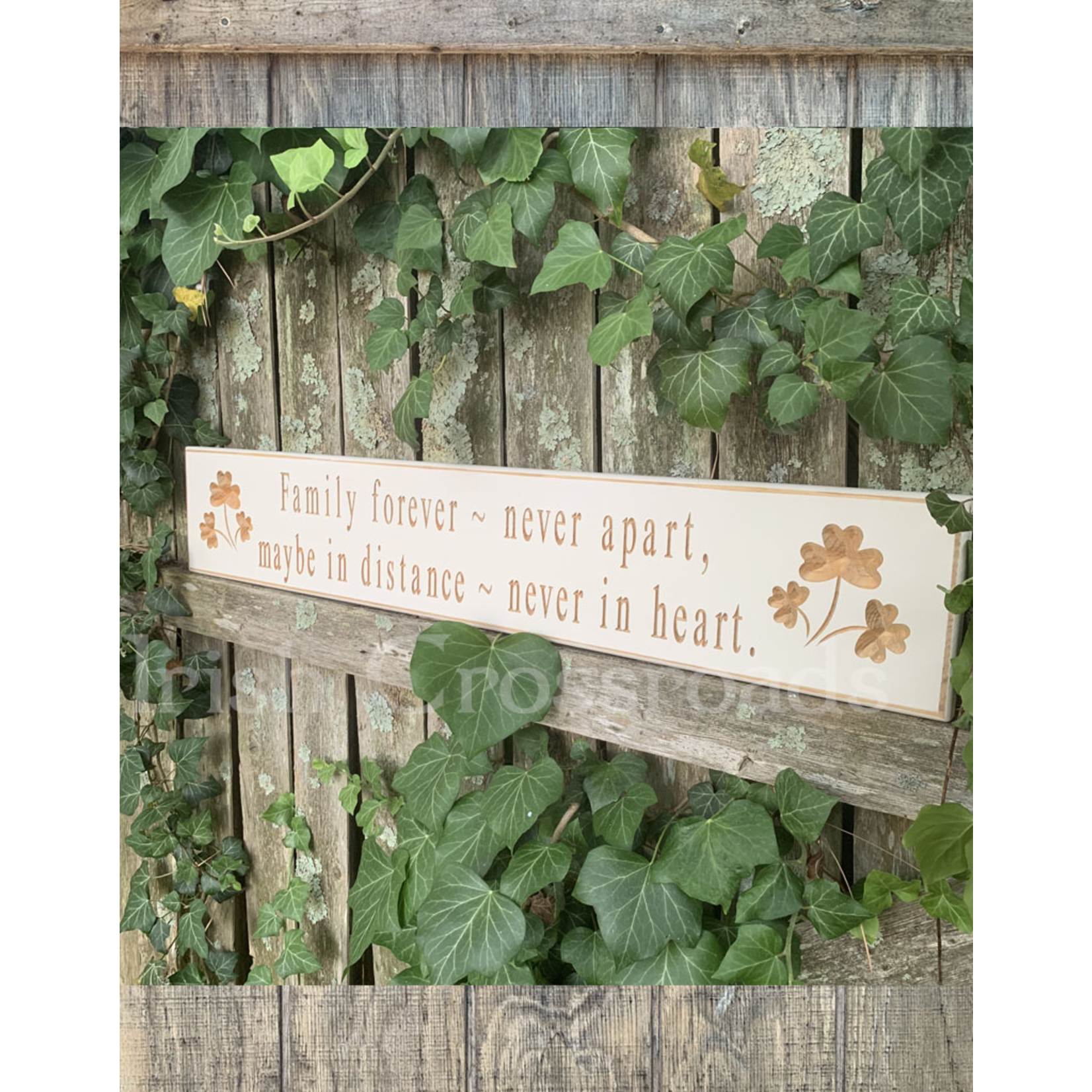 PLAQUES, SIGNS & POSTERS “FAMILY FOREVER…“ CARVED WOOD SIGN