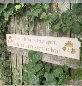 PLAQUES, SIGNS & POSTERS “FAMILY FOREVER…“ CARVED WOOD SIGN