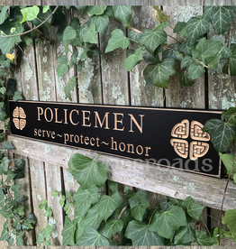 PLAQUES, SIGNS & POSTERS “POLICEMEN” CARVED WOOD SIGN