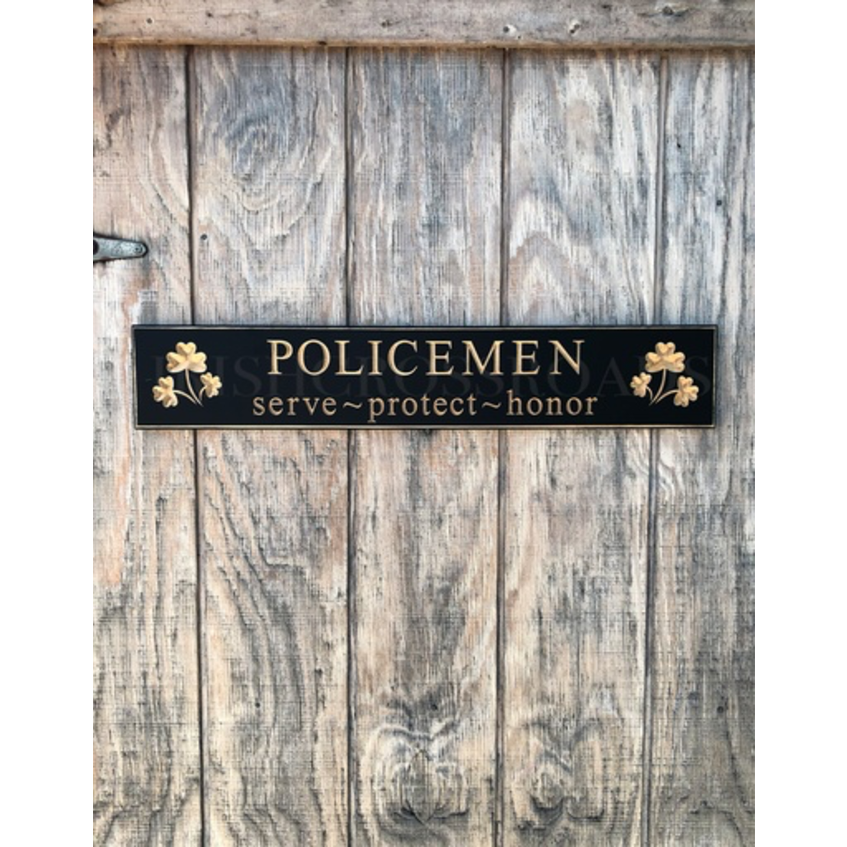 PLAQUES, SIGNS & POSTERS “POLICEMEN” CARVED WOOD SIGN