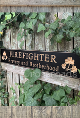 PLAQUES, SIGNS & POSTERS “FIREFIGHTER” CARVED WOOD SIGN