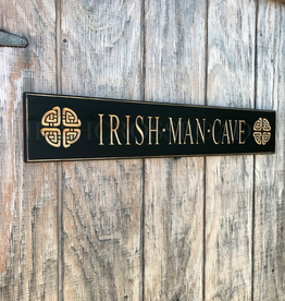 PLAQUES, SIGNS & POSTERS “IRISH MAN CAVE” CARVED WOOD PUB SIGN - Celtic Knot