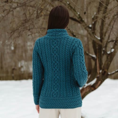 ladies teal sweaters