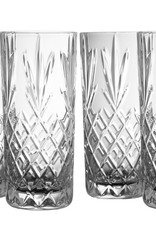 BARWARE GALWAY CRYSTAL RENMORE HI-BALL SET (4)