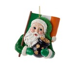 ORNAMENTS IRISH SANTA FLAG ORNAMENT
