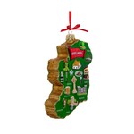 ORNAMENTS MAP of IRELAND GLASS ORNAMENT