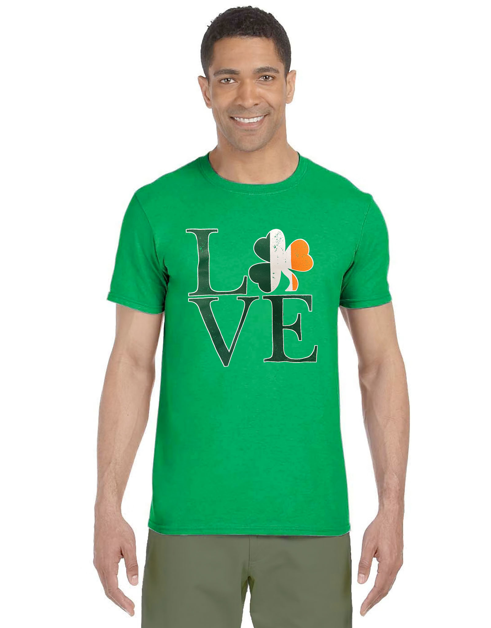 SHIRTS Clearance: IRISH 'LOVE' SHIRT with TRI-SHAM :Final Sale