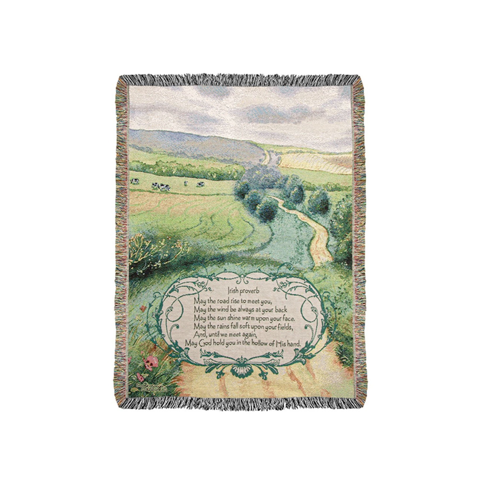 TAPESTRIES, THROWS, ETC. “IRISH PROVERB” BLESSING THROW